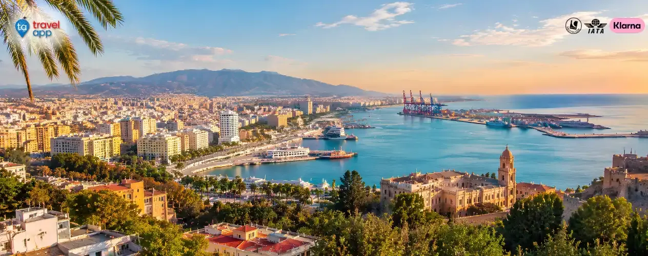 Passenger aircraft arriving at Malaga Airport on Spain's Costa del Sol
